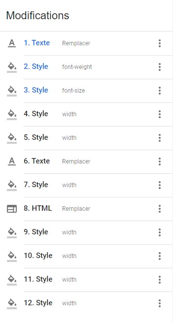 modification Google Optimize -modification