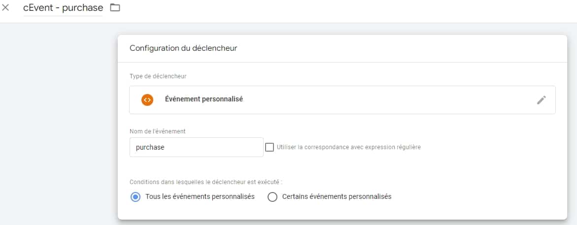 Créer un événement personnalisé