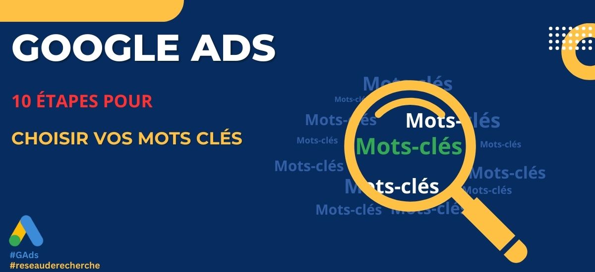 Trouvez les bons mots clés pour vos campagnes Google Ads sur le réseau de recherche.