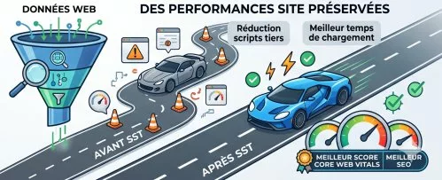 performance préservées Préservez vos performances avec le tracking côté serveur.