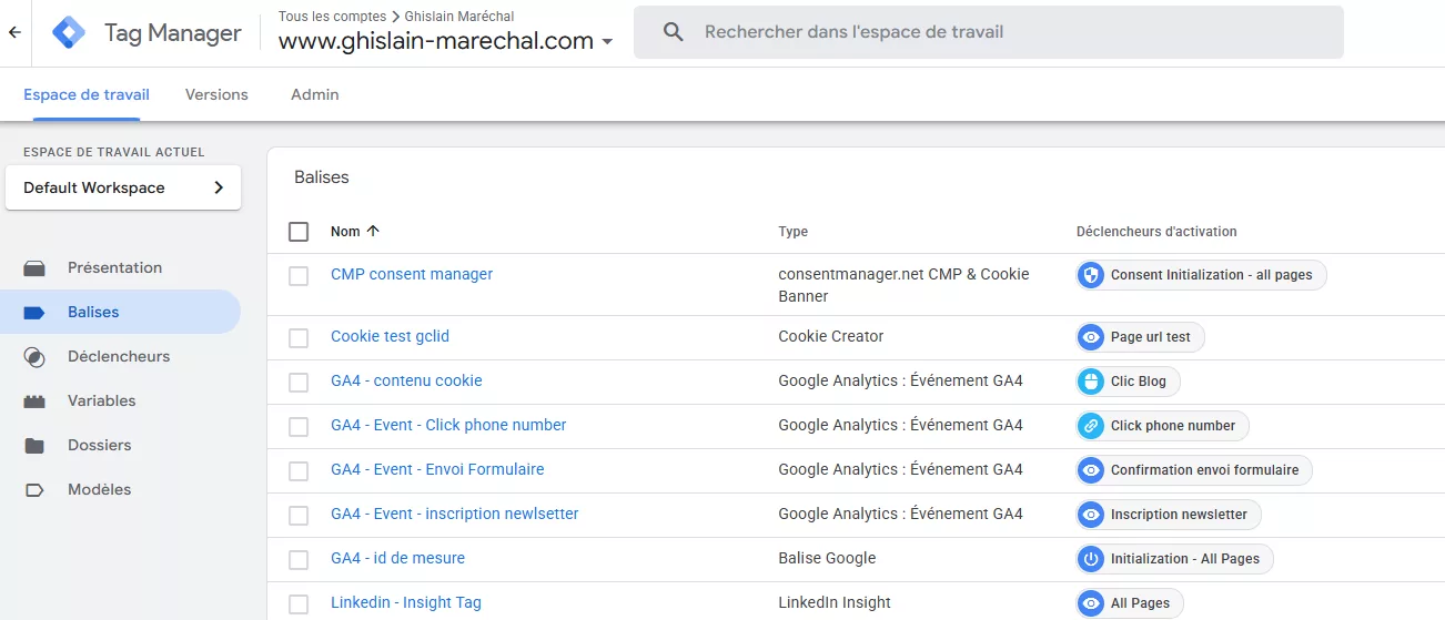 Capture d'écran 2026-06-10 113150 Organiser le conteneur de Google Tag Manager